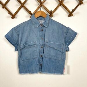 Good American cropped boxy shirt Size 1